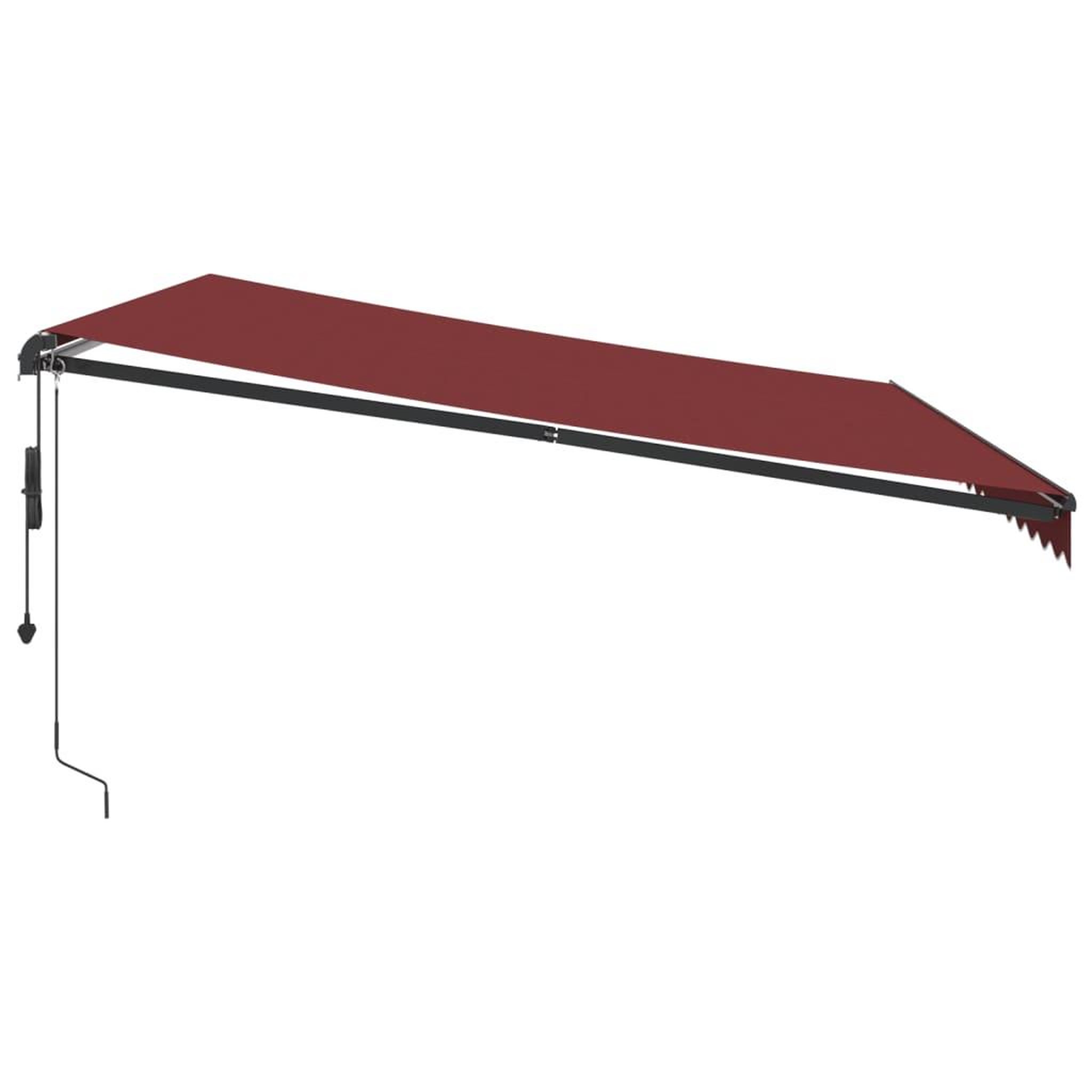 Voir la diapositive 5 : VIDAXL Auvent retractable automatique avec LED bordeaux 450x350 cm