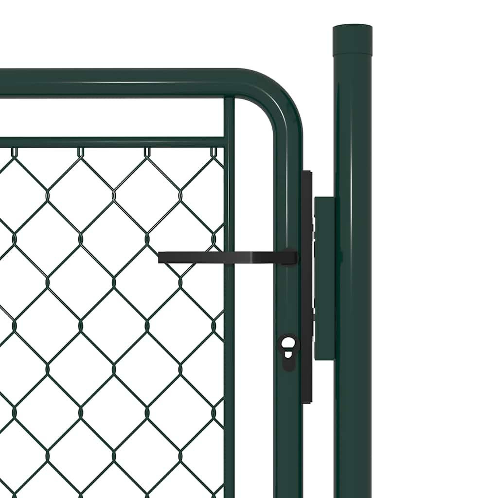 Voir la diapositive 3 : VIDAXL Portail de jardin en acier vert 100x100 cm