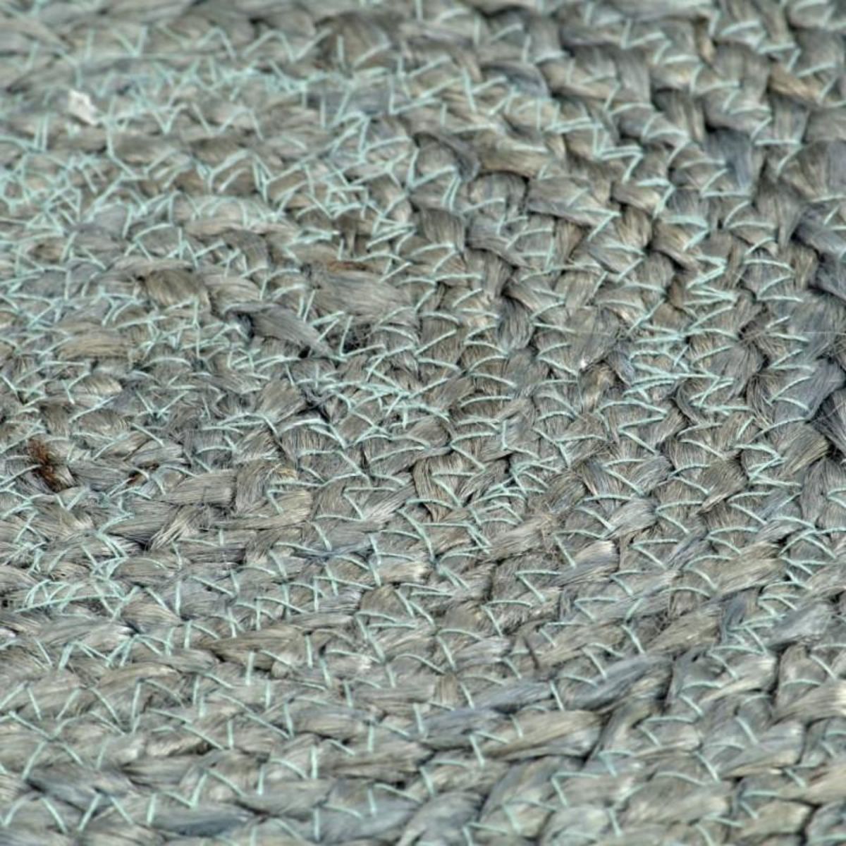 VIDAXL Napperons 6 pcs Vert olive Plain 38 cm Rond Jute