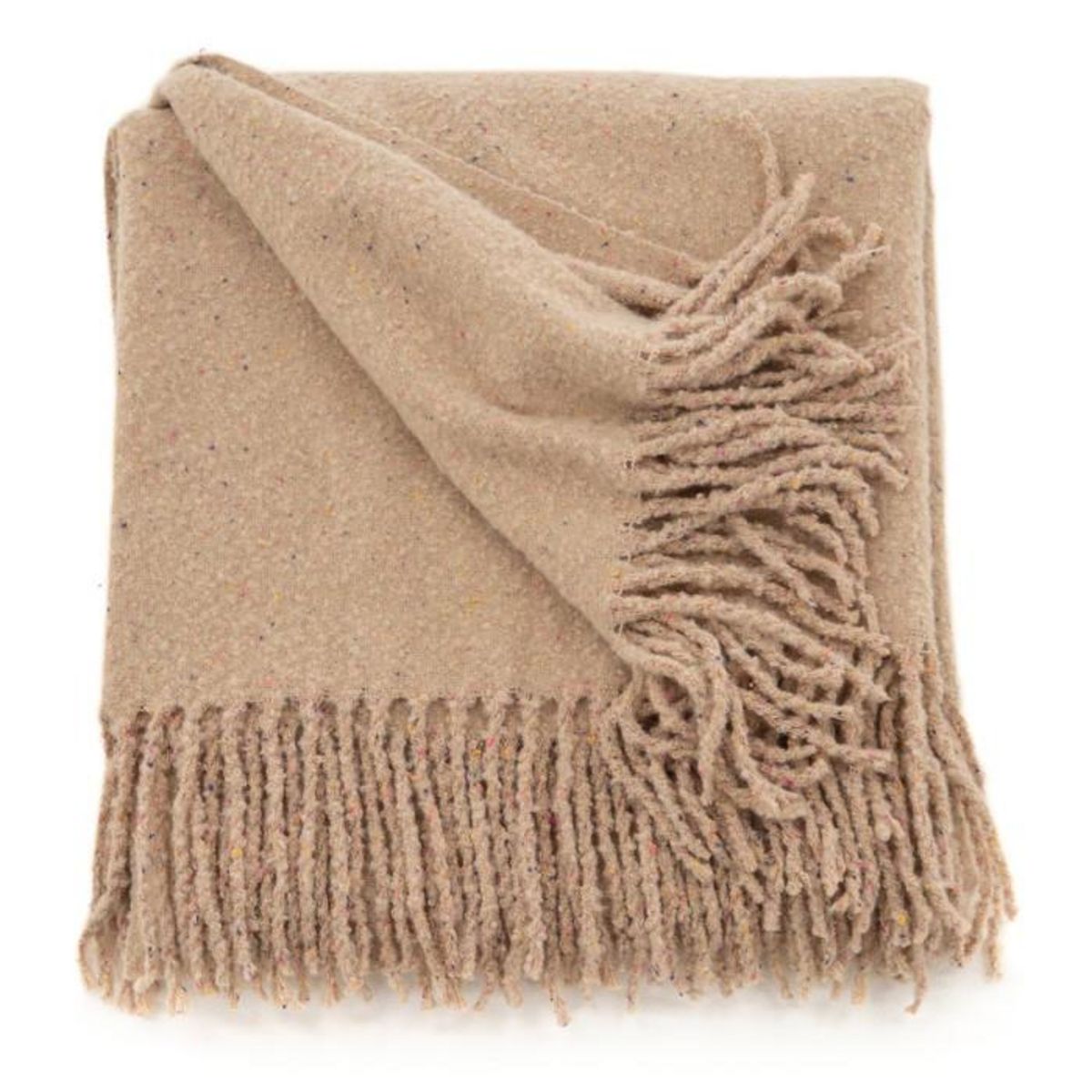 Paris Prix Plaid à Franges  Tilly  130x170cm Beige