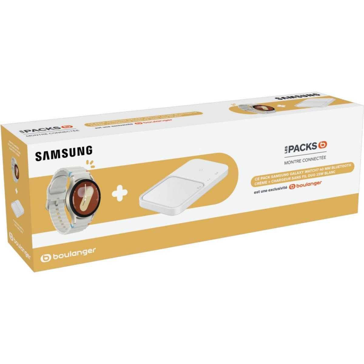 Samsung Montre connectée Pack Galaxy Watch 7 40mm BT Cr + PAD DUO