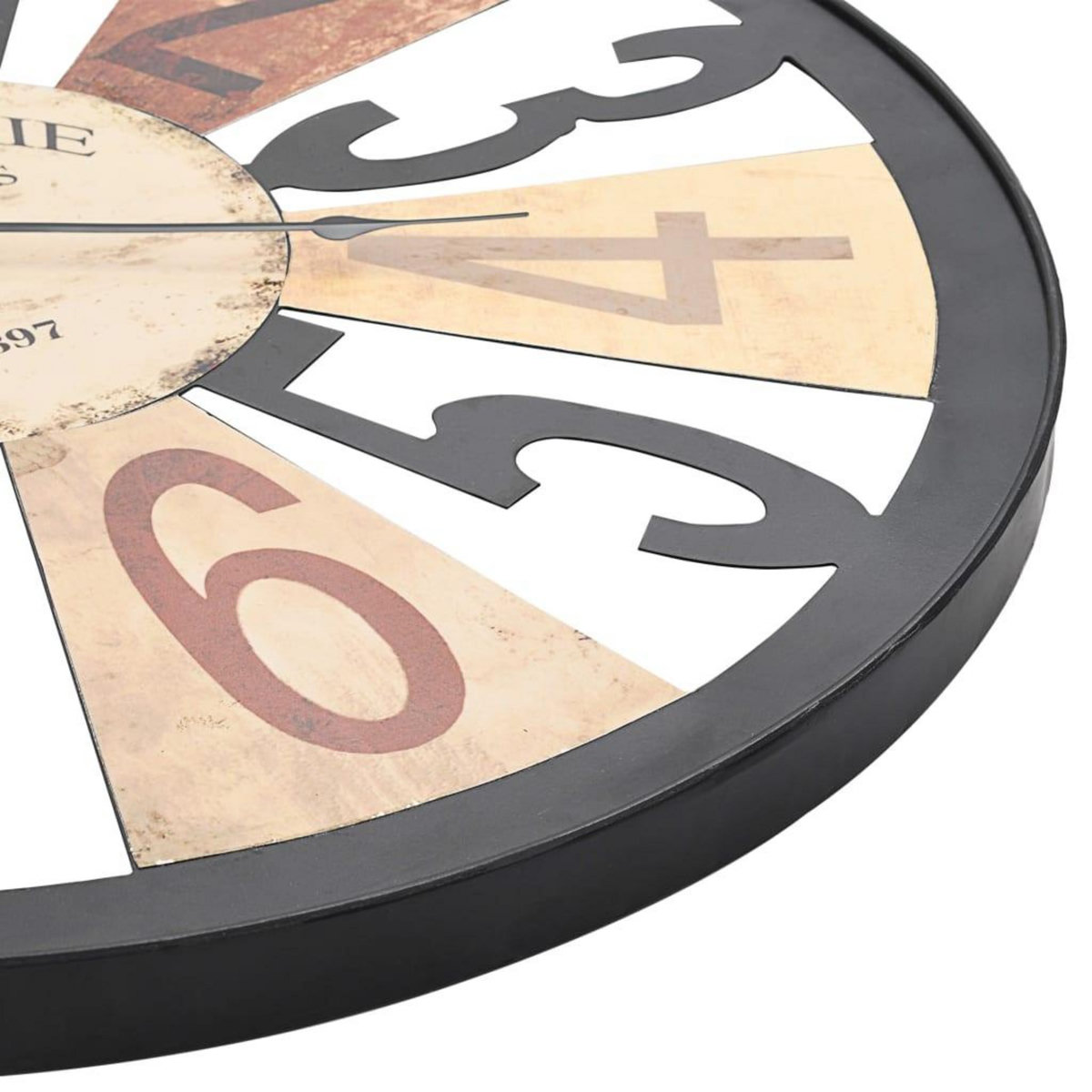 VIDAXL Horloge murale Metal 60 cm Multicolore