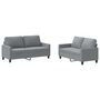 Voir la diapositive 2 : VIDAXL Ensemble de canapes 2 pcs avec coussins Gris clair Tissu
