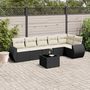 Voir la diapositive 1 : VIDAXL Salon de jardin 7 pcs avec coussins noir resine tressee