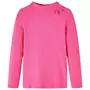 VIDAXL T-shirt enfants a manches longues tricot cotele rose vif 116