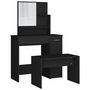 Voir la diapositive 2 : VIDAXL Ensemble de coiffeuse noir 86,5x35x136 cm
