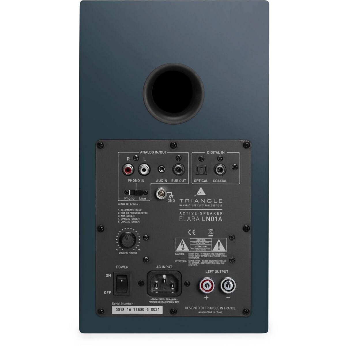 Triangle Enceinte bibliothèque active LN01A ELARA Bleue X2