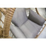 Voir la diapositive 3 : PARIS GARDEN Balancelle de jardin en résine tressée avec coussin taupe BORABORA