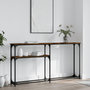 Voir la diapositive 1 : VIDAXL Table console chene fume 145x22,5x75 cm bois d'ingenierie