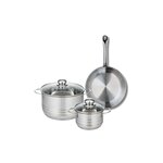 ELO Ensemble de 1 Poêle de cuisson 24 cm et 2 faitouts 14 et 20 cm Elo Profi Brillant