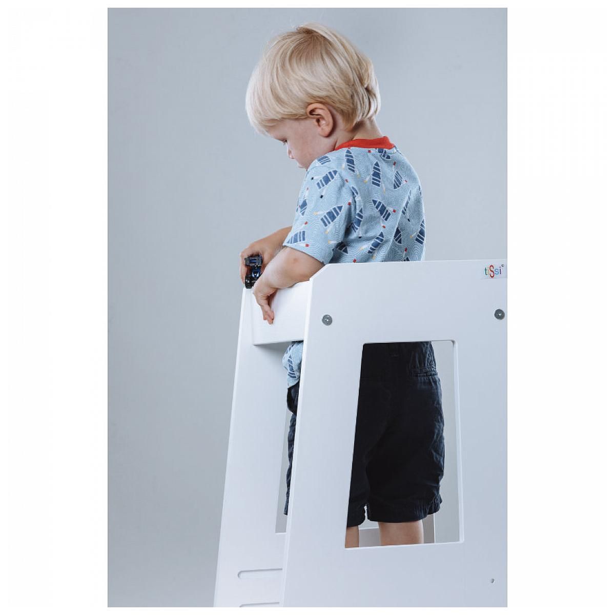 TISSI Tour d'apprentissage Felix en hetre massif blanc