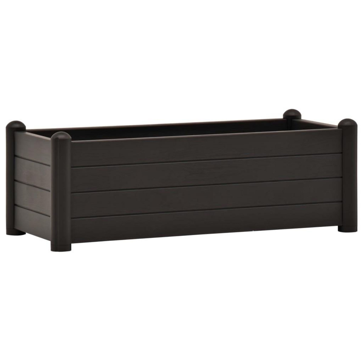 VIDAXL Lit sureleve de jardin PP Anthracite 100x43x35 cm