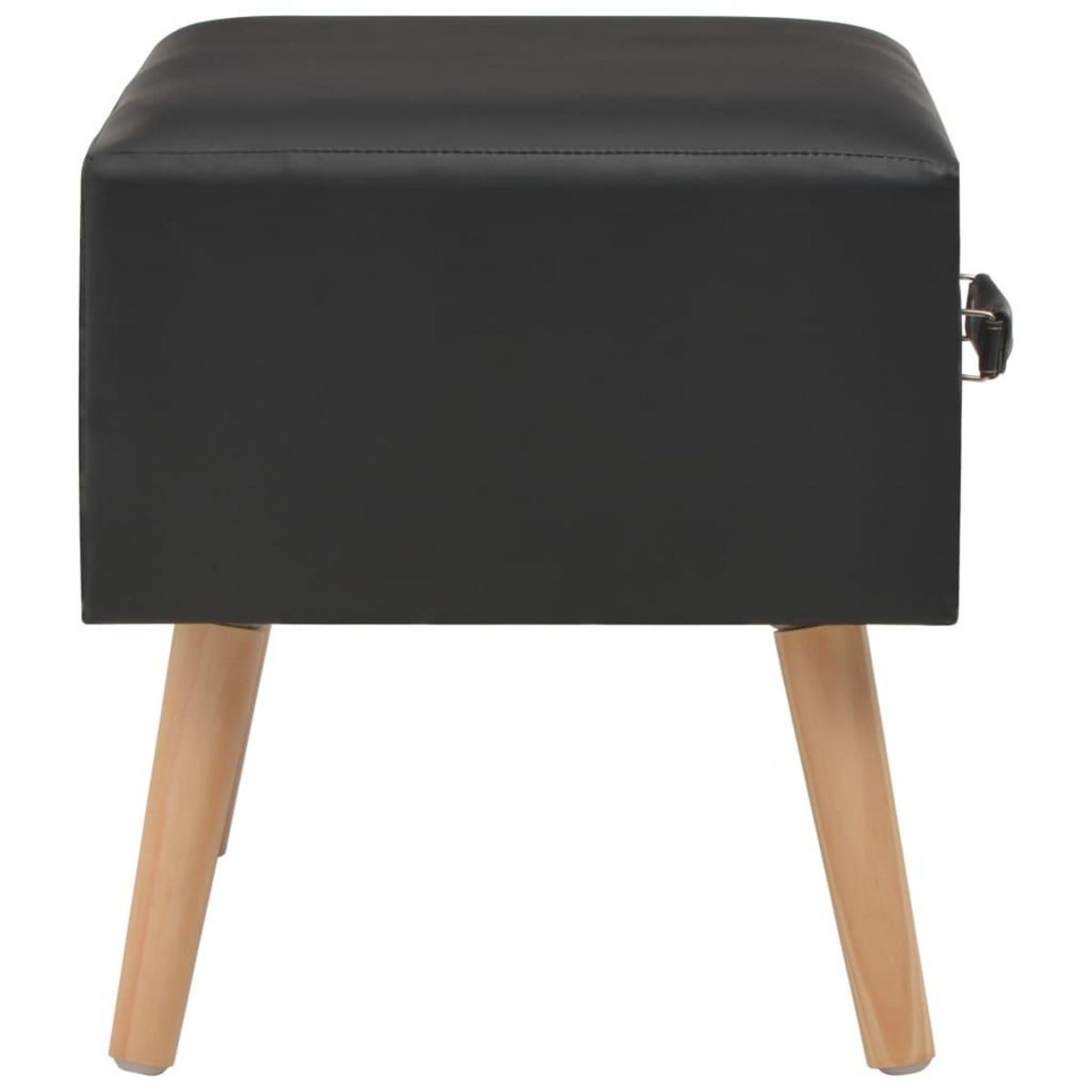 VIDAXL Table de chevet Noir 40x35x40 cm Similicuir