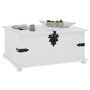 Voir la diapositive 6 : IDIMEX Table basse coffre en pin TEQUILA style mexicain, avec 5 tiroirs, lasuré blanc