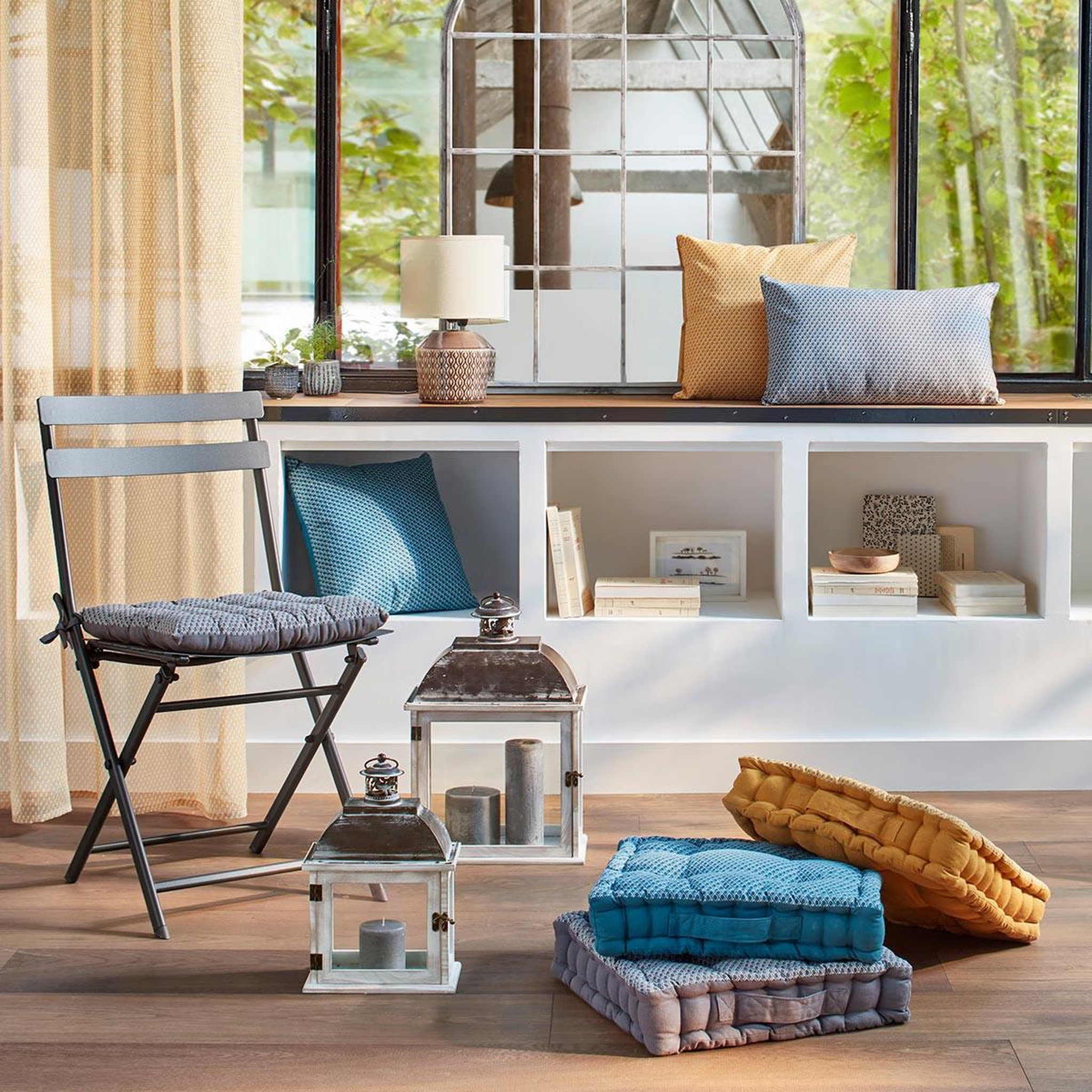 Voir la diapositive 6 : ATMOSPHERA Coussin en coton à motif Otto