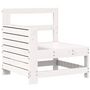 Voir la diapositive 2 : VIDAXL Canape de jardin accoudoir blanc 69x62x70,5 cm bois pin massif