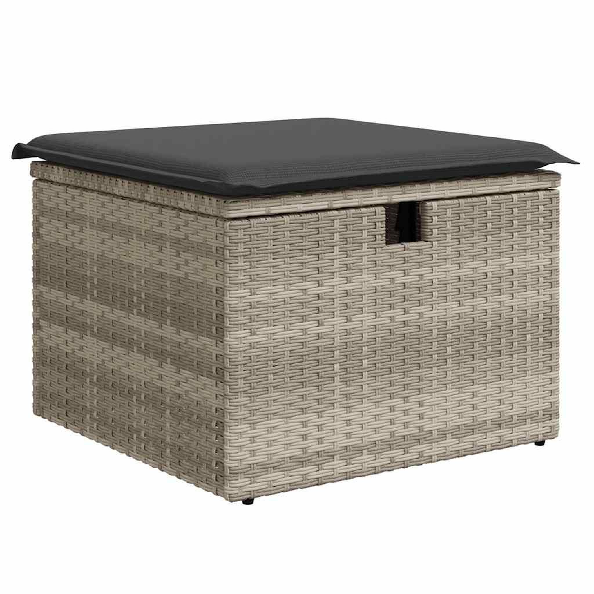 Voir la diapositive 5 : VIDAXL Salon de jardin 8 pcs avec coussins gris clair resine tressee