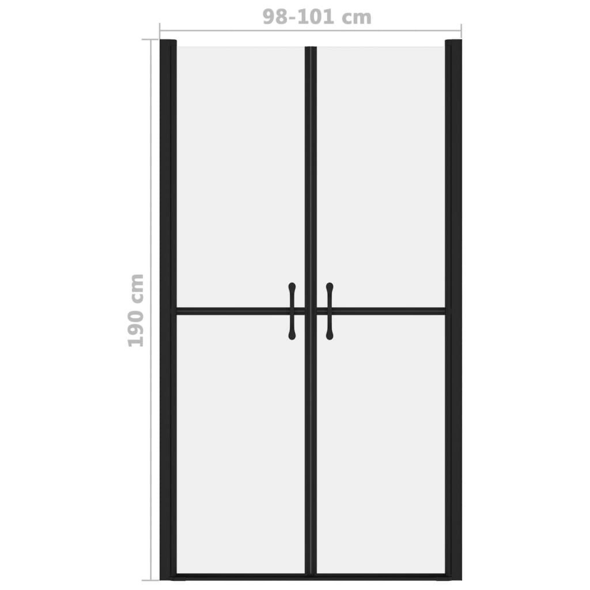 Voir la diapositive 5 : VIDAXL Porte de douche ESG depoli (98-101)x190 cm