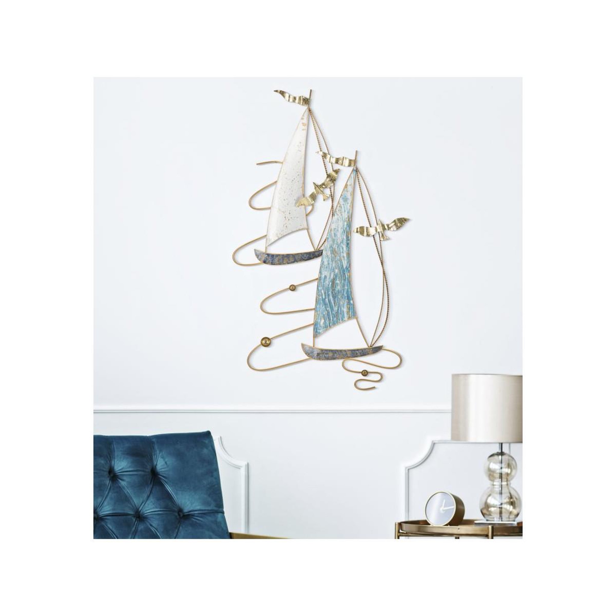 Voir la diapositive 5 : Paris Prix Décoration murale en métal  vela color  87cm multicolore