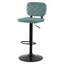 Voir la diapositive 2 : Rendez vous déco Lot de 2 chaises de bar réglables 60/81 cm en velours vert d'eau-Viktor