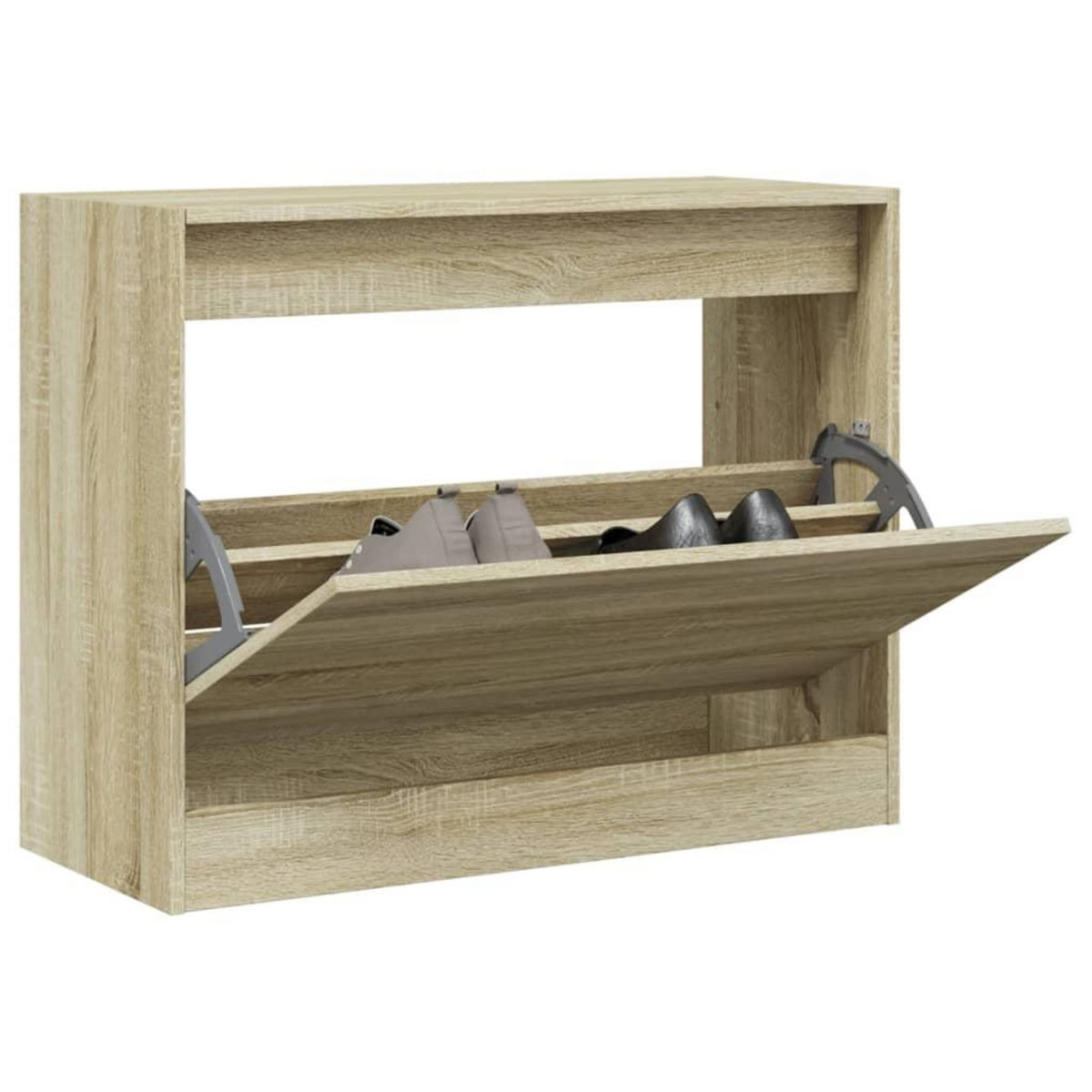 VIDAXL Armoire a chaussures chene sonoma 80x34x63 cm bois d'ingenierie