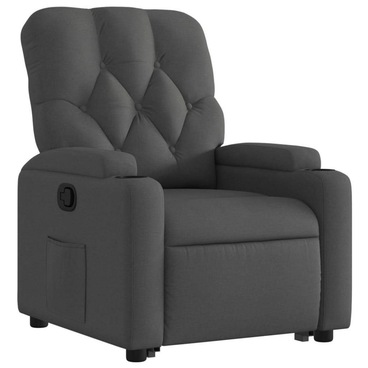 VIDAXL Fauteuil inclinable Gris fonce Tissu