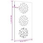 Voir la diapositive 6 : VIDAXL Decoration murale jardin 105x55 cm acier corten design feuille