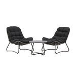 Paris Prix Salon de Jardin 2 Places  Cata  93cm Anthracite