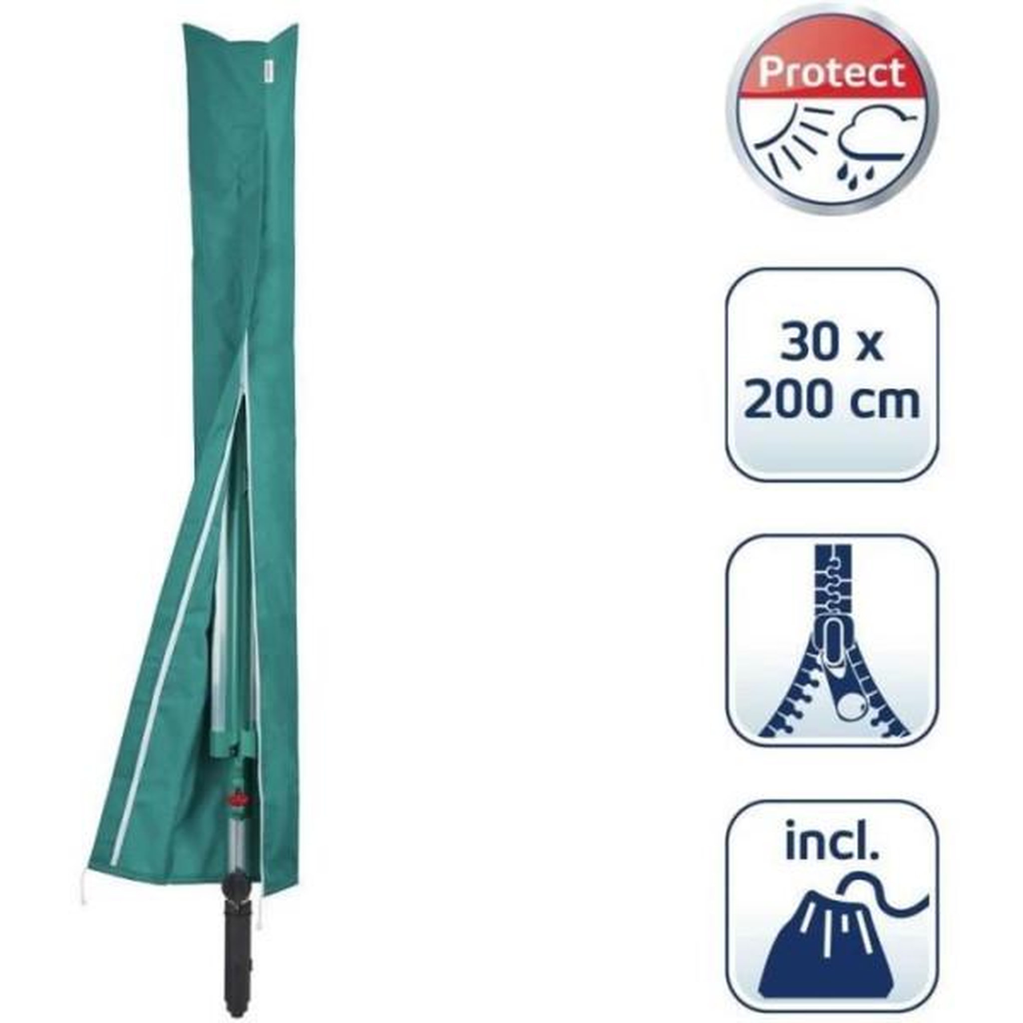 Voir la diapositive 5 : Leifheit Housse de protection pour séchoir parapluie Leifheit 85666, housse de protection a fermeture éclair pour séchoir a linge 30 x