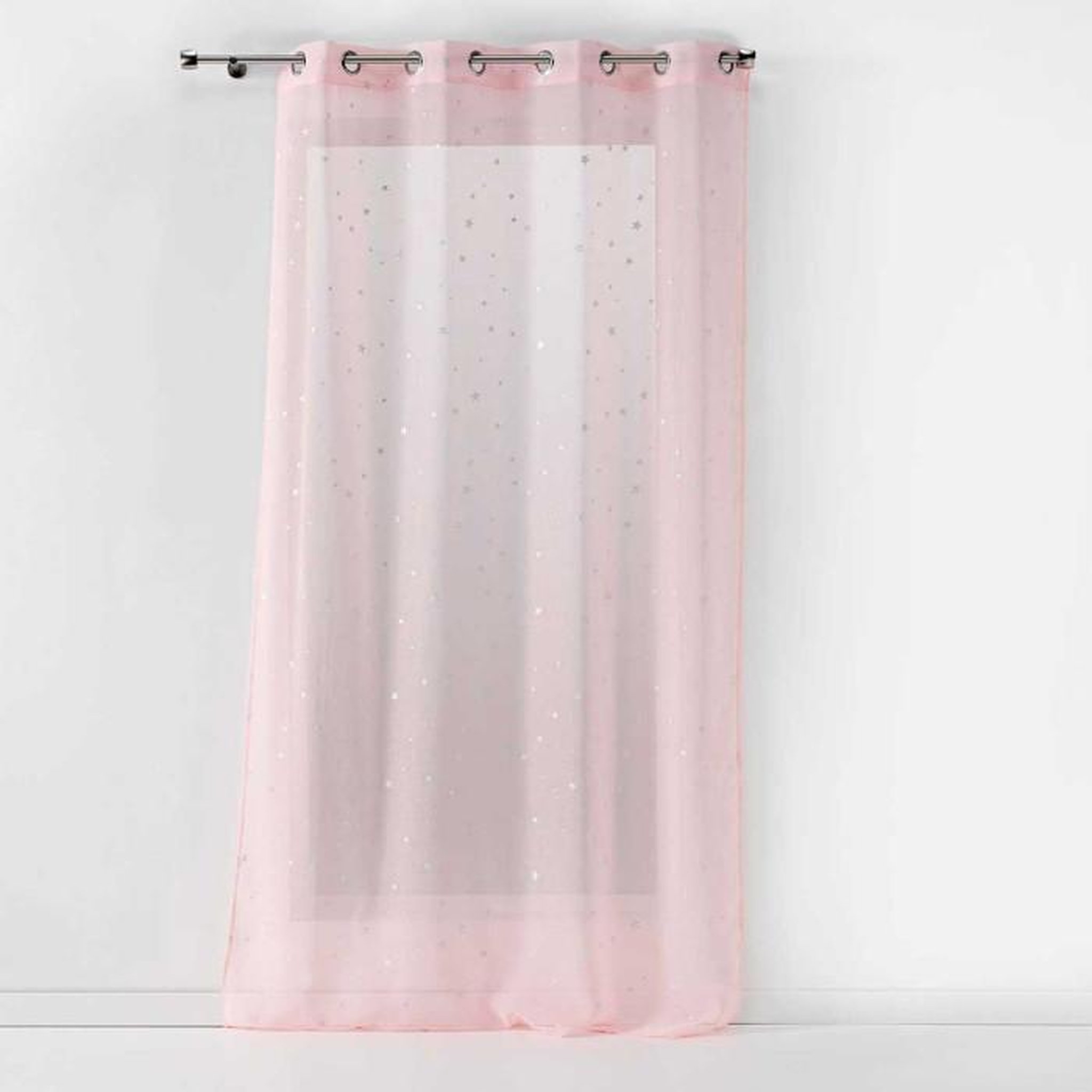 Voir la diapositive 1 : Paris Prix Rideau Voilage  Phosphorescent Fluo  140x240cm Rose
