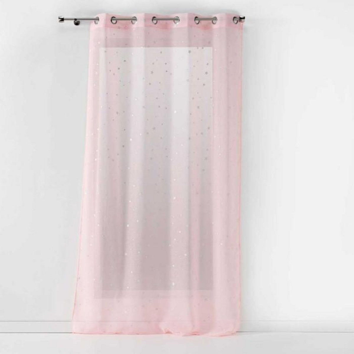Paris Prix Rideau Voilage  Phosphorescent Fluo  140x240cm Rose