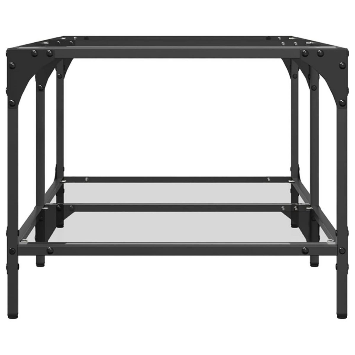 VIDAXL Table basse avec dessus en verre transparent 98,5x50x40cm acier