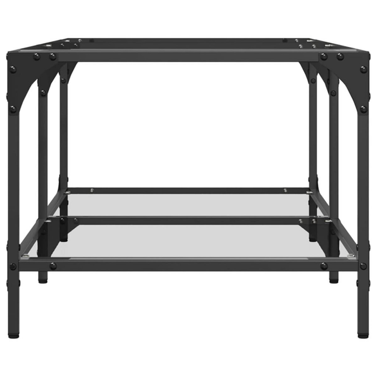 VIDAXL Table basse avec dessus en verre transparent 98,5x50x40cm acier