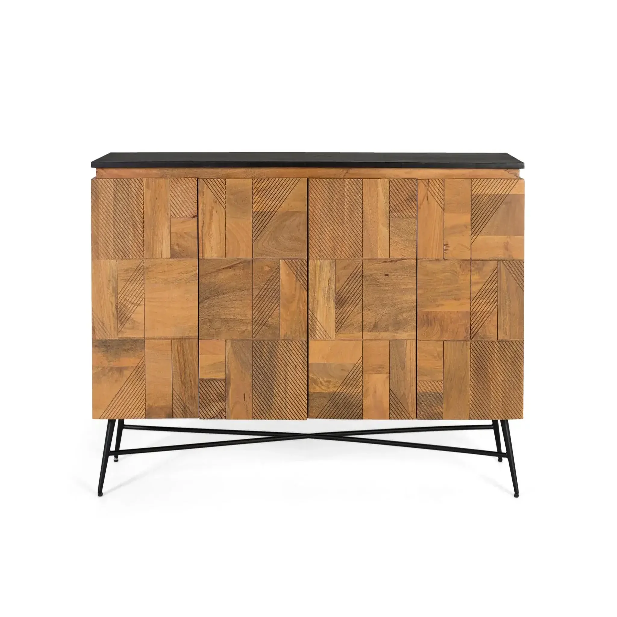 GINER Y COLOMER SL Buffet en bois de manguier 170cm style rétro moderne