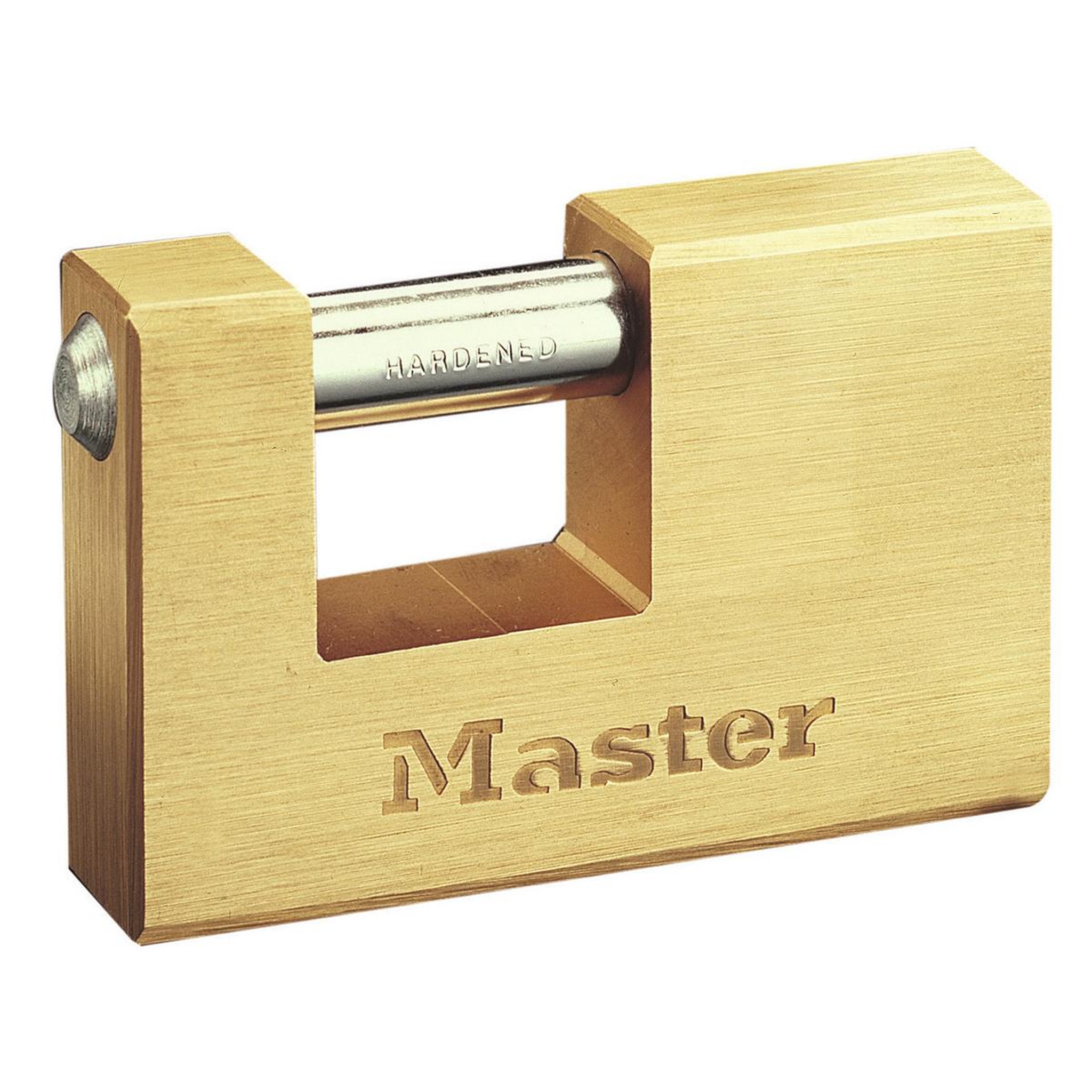 Master lock 608eurd cadenas rectangulaire en laiton massif à clé, doré, 8,3 x 8,5 x 1,8 cm
