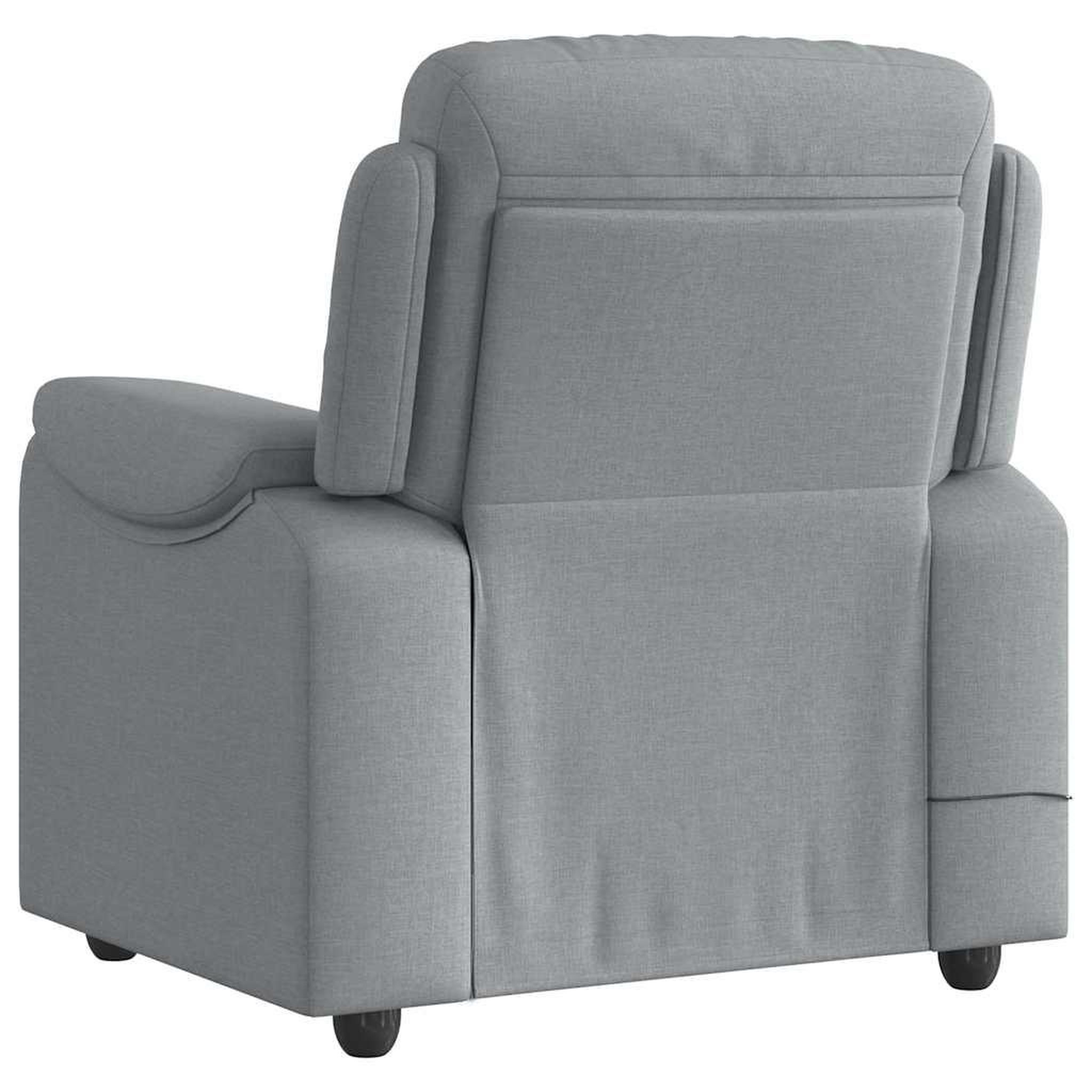 Voir la diapositive 5 : VIDAXL Fauteuil de massage inclinable Gris clair Tissu