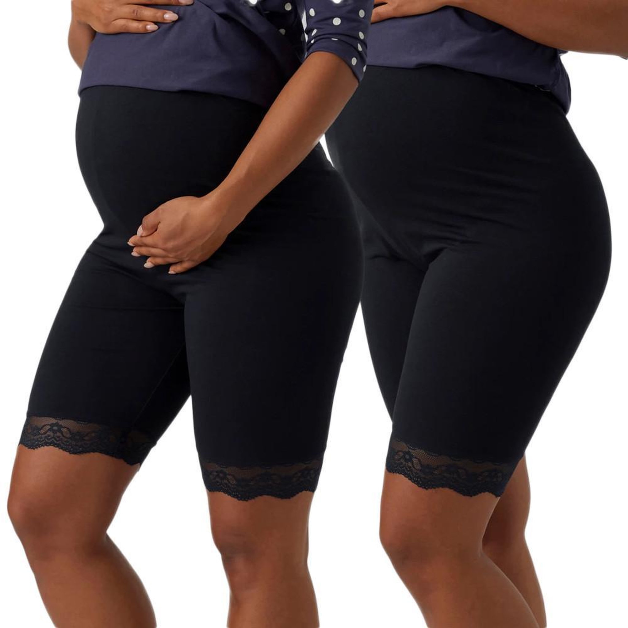 Voir la diapositive 1 : MAMALICIOUS X2 Shorts de Grossesse Noir Femme Mamalicious Emma