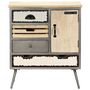 Voir la diapositive 2 : VIDAXL Buffet Bois de manguier massif et acier 65x33x76 cm