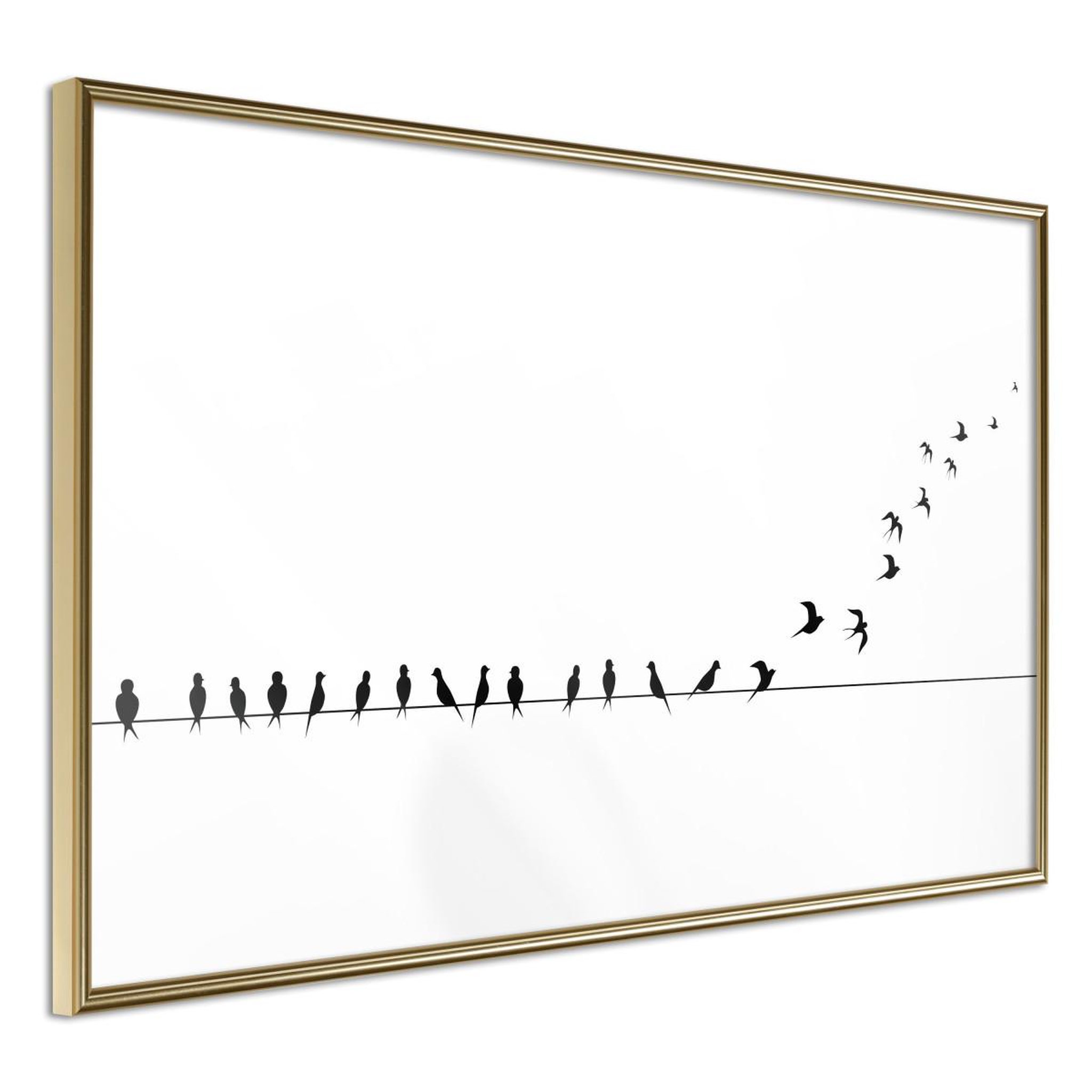 Paris Prix Affiche Murale Encadrée  Birds on a Wire