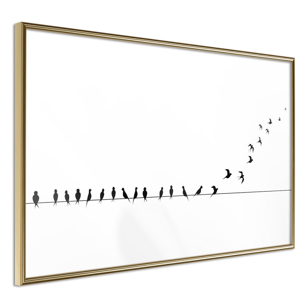 Paris Prix Affiche Murale Encadrée  Birds on a Wire