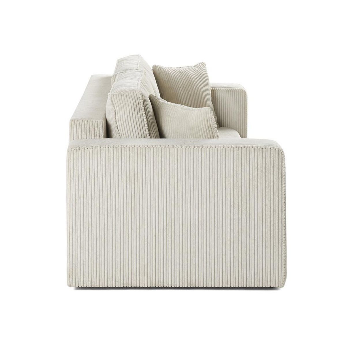 BEST MOBILIER Topaze - canapé droit 2 places - en velours côtelé