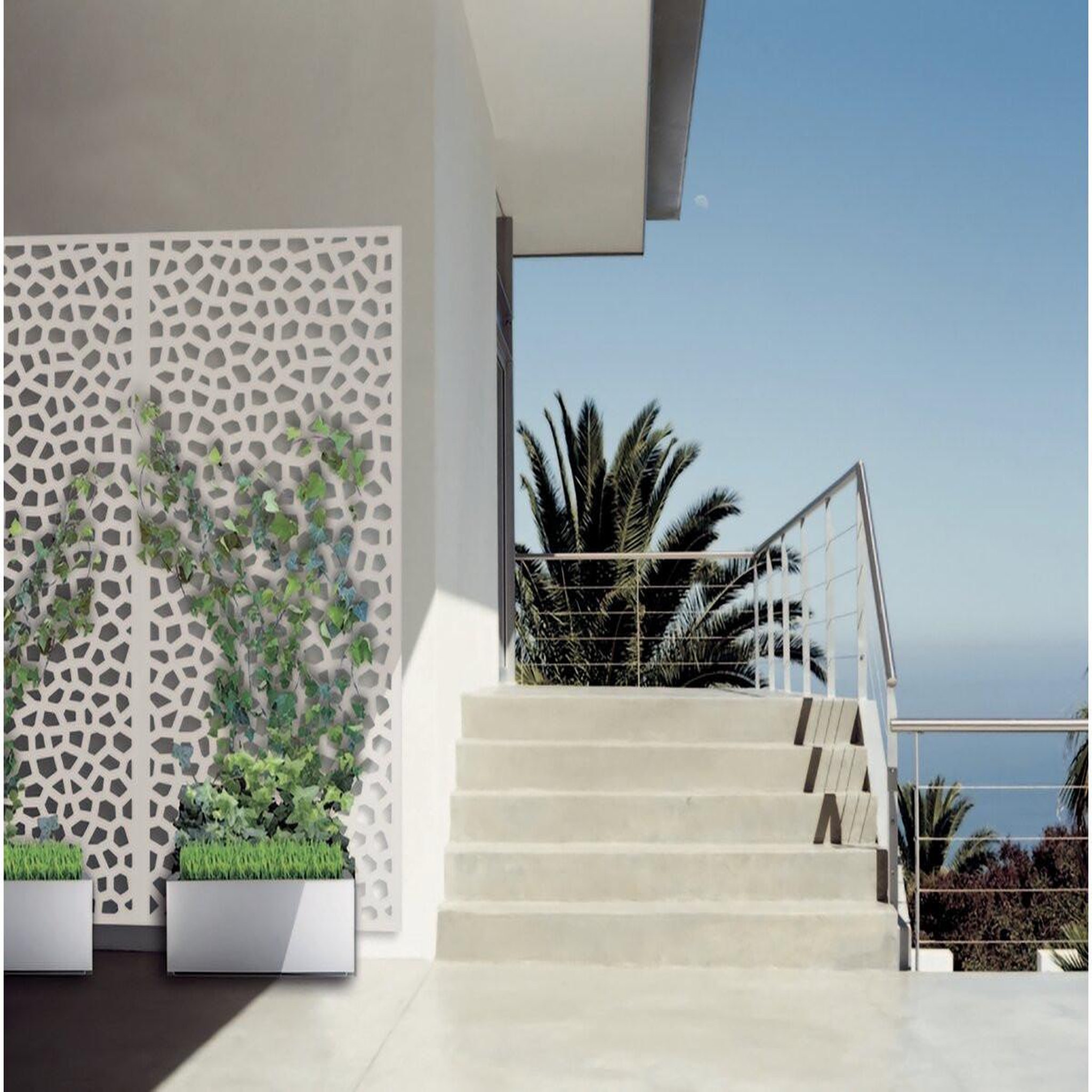 Voir la diapositive 4 : Nortene Panneau design décoratif en PP MOSAÏC 1 x 2 m - Blanc