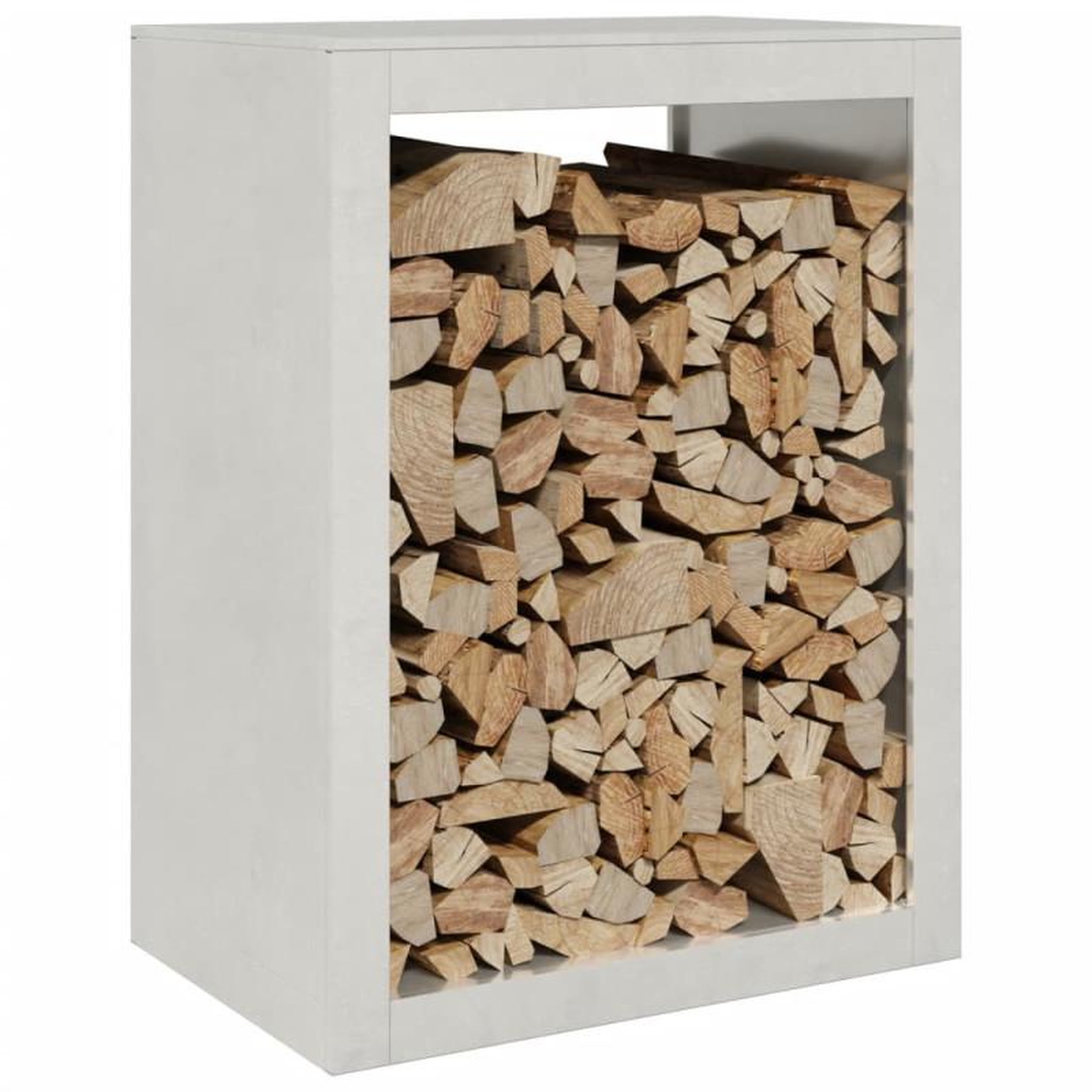 Voir la diapositive 3 : VIDAXL Portant de bois de chauffage 60x40x80 cm acier inoxydable