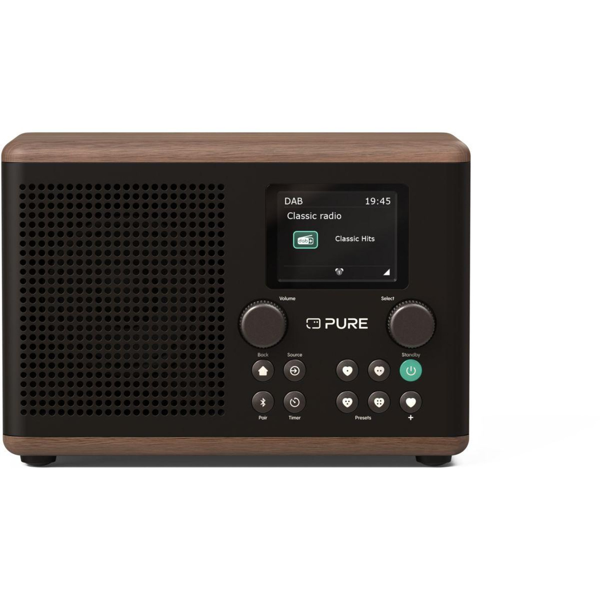 PURE Radio DAB Classic H4 Coffee Black/Walnut