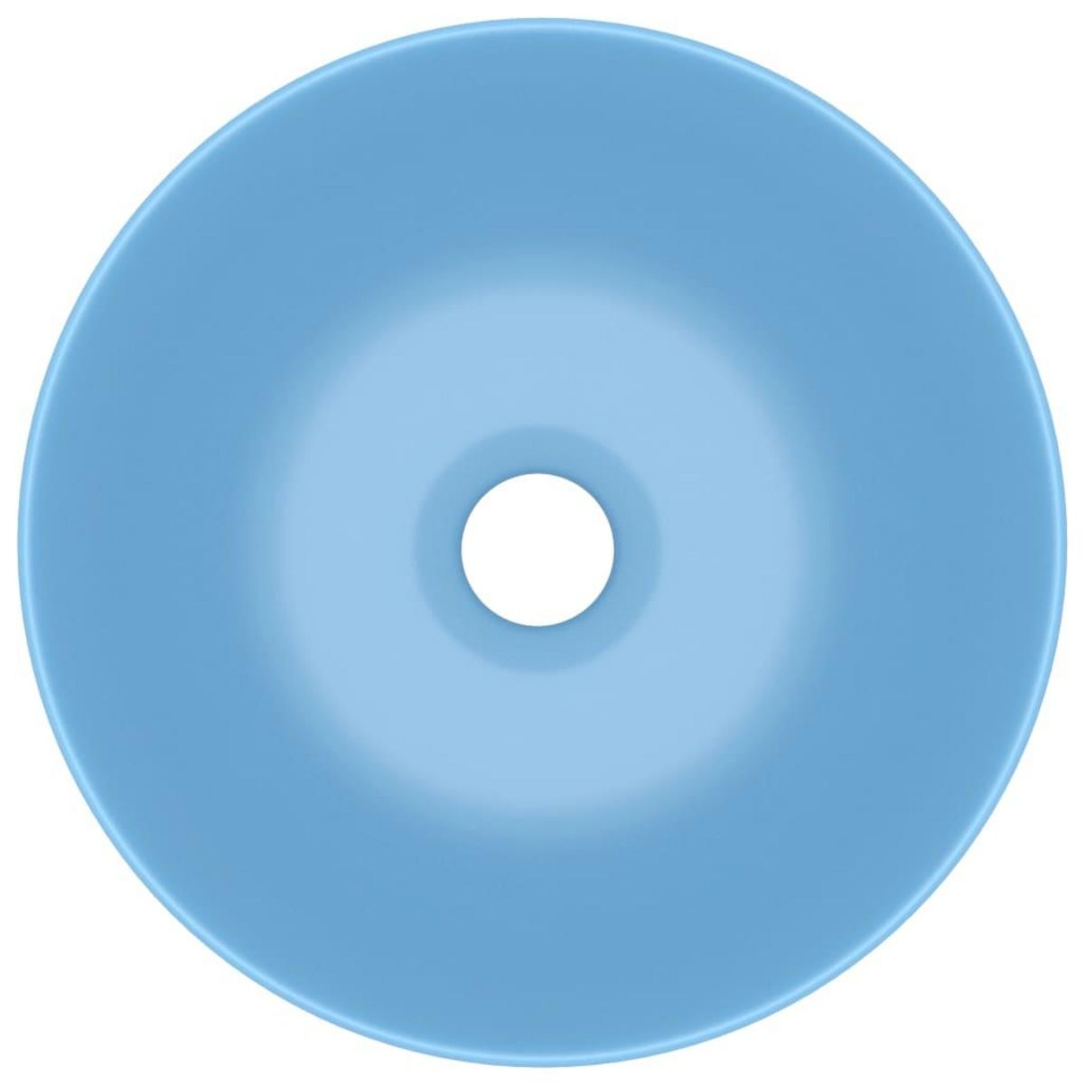 VIDAXL Lavabo de salle de bain Ceramique Bleu clair Rond