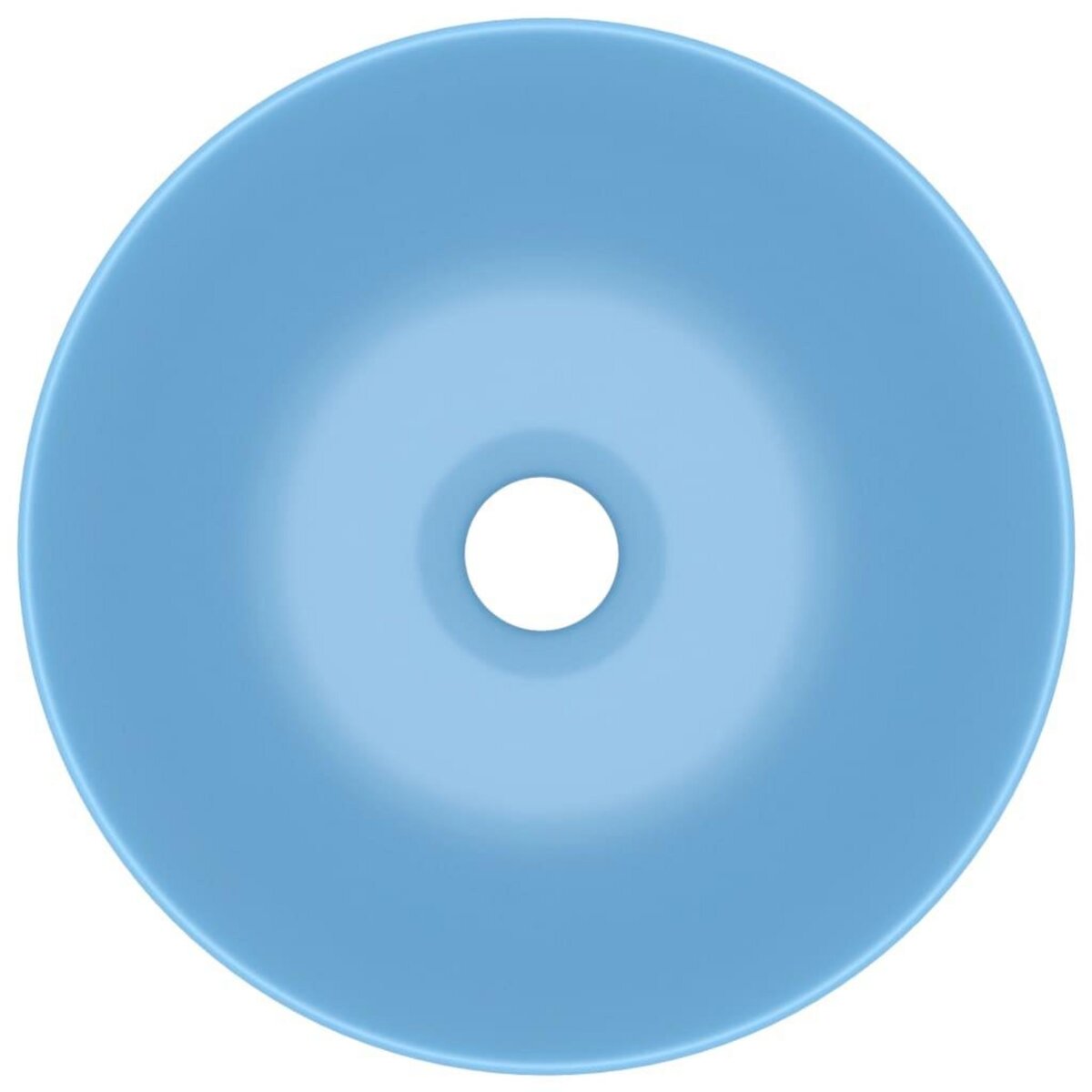 VIDAXL Lavabo de salle de bain Ceramique Bleu clair Rond