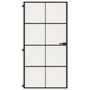 Voir la diapositive 3 : VIDAXL Porte interieure mince noir verre trempe aluminium