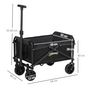 Voir la diapositive 3 : OUTSUNNY Chariot de jardin pliable 60 Kg max. poignée télescopique réglable métal oxford noir