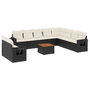 Voir la diapositive 2 : VIDAXL Salon de jardin 11 pcs avec coussins noir resine tressee