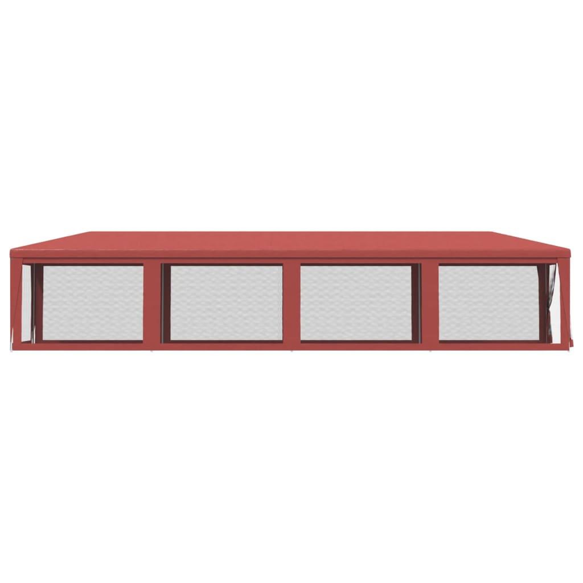 Voir la diapositive 4 : VIDAXL Tente de fete 10 parois laterales en maille Rouge 3x12 m PEHD